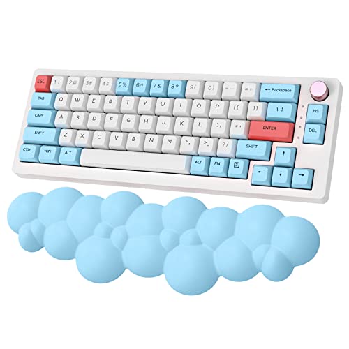 ZIYOU LANG Blaue Tastatur-Handballenauflage Wolke Weiche Tastatur-Handgelenkauflage mit rutschfester Unterseite waschbares, ergonomisches Memory-Schaum-Pad für PC-Laptop, bequem und weich von ZIYOU LANG