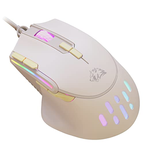 ZIYOU LANG M2 Kabelgebundene Esports Gaming Maus RGB einstellbar 12800 hohe DPI, LED Hintergrundbeleuchtung 9 programmierbare Tasten Seitentasten PC Gaming Mäuse, Honeycomb Shell Design für PC Win MAC von ZIYOU LANG