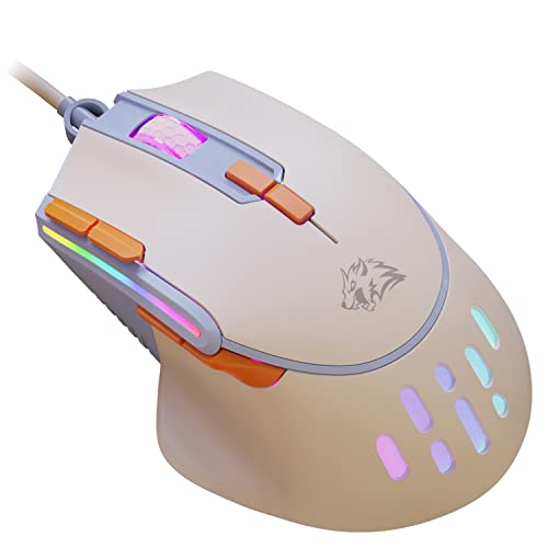 ZIYOU LANG M2 RGB Kabelgebundene Computer PC Gaming Maus, USB Esports Maus RGB Hintergrundbeleuchtung, einstellbare 12800 DPI, 9 Programmtasten, ergonomische ultraleichte Honeycomb Maus für PS4/PC/Mac von ZIYOU LANG
