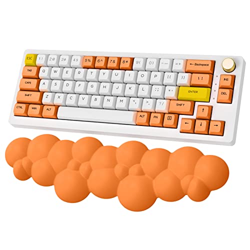 ZIYOU LANG Orange Wolke Tastatur-Handgelenkauflage 60% Gaming-Tastatur 75%, 100%, waschbares Memory-Foam-Tastatur-Handgelenkpolster mit rutschfester Basis für mechanische TKL-Tastatur von ZIYOU LANG