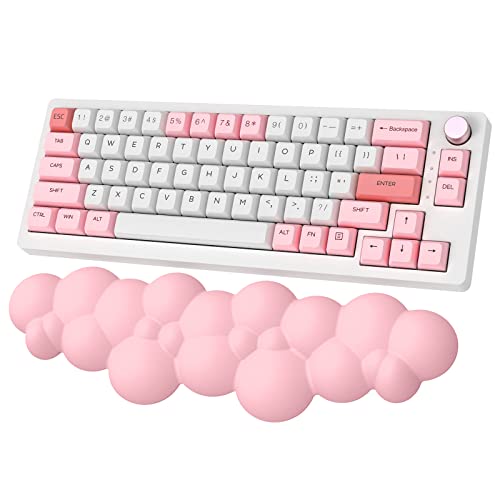 ZIYOU LANG Tastatur-Handballenauflage in Wolkenform, ergonomische Tastatur-Handauflage, Kissenpolster, Tastatur-Handgelenkstütze mit Rutschfester Gummibasis, leicht zu reinigen für Büro, Gaming-Pink von ZIYOU LANG