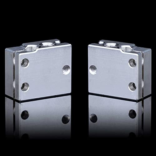 Super Print 2PCS Volcano Heizblock Heater Block Precision Aluminum with Silicone Sock For Volcano Hotend,Prusa i3 Hotend Volcano,FLSUN SR,Sidewinder X1 X2 Heater Block (2PCS Aluminum) von ZIZISHU