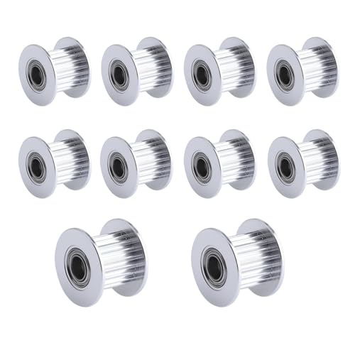 Super Print GT2 Umlenkrolle GT2 Idler Pulley 20 Zähne Bohrung 5mm für Voron 2.4 für 3D Drucker 9mm/10mm Breite GT2 Zahnriemen.(10Stück) von ZIZISHU