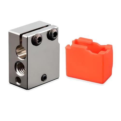 Super Print Volcano Heizblock plattierter Kupfer with Silicone Sock for Volcano Hotend,Prusa i3 Hotend Volcano,FLSUN SR,Sidewinder X1 X2 Heater Block .(1PC) von ZIZISHU