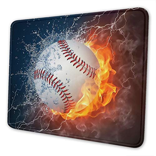 Baseball-Mauspad mit genähtem Rand, rutschfeste Gummiunterseite, Mauspad für Laptop, Computer, PC, 25,4 x 30,5 cm Baseball-Mauspad mit genähtem Rand, rutschfeste Gummiunterseite, Mauspad für Laptop, Computer, PC, 25,4 x 30,5 cm von ZJBLHEQ