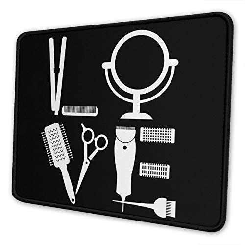 Mauspad mit genähtem Rand, Gaming-Mauspad, rutschfeste Gummiunterseite, Mauspad für Laptop, Computer, PC, 25,4 x 30,5 cm, Friseur, Liebe für Ihr Haar Mauspad mit genähtem Rand, Gaming-Mauspad, rutschfeste Gummiunterseite, Mauspad für Laptop, Computer, PC, 25,4 x 30,5 cm, Friseur, Liebe für Ihr Haar von ZJBLHEQ