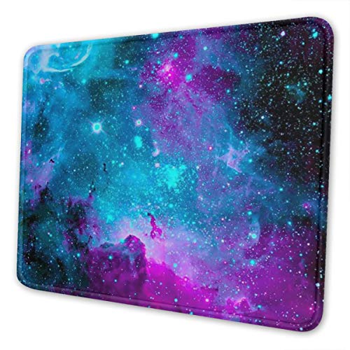 Mauspad mit genähtem Rand, Gaming-Mauspad, rutschfeste Gummiunterseite, Mousepad für Laptop, Computer, PC, 25,4 x 30,5 cm, Blau, Lila, Nebel Mauspad mit genähtem Rand, Gaming-Mauspad, rutschfeste Gummiunterseite, Mousepad für Laptop, Computer, PC, 25,4 x 30,5 cm, Blau, Lila, Nebel von ZJBLHEQ