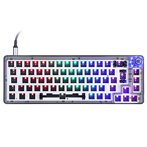 TM680 RGB Hot-Swappable Programmable Junction Box kann mit Schalter DIY mechanische Tastatur Kit, QWERTZ DE Layout, Unterstützung AKKO, Cherry MX, Gateron, Kailh mechanische Achse ersetzt Werden von ZJFKSDYX