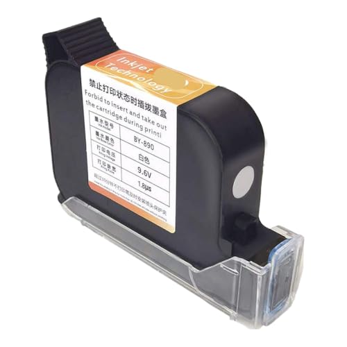 ZJNWTVUH 1 Stück Universal 12,7 mm 25,4 mm wasserdichte, schnell trocknende, lösungsmittelbasierte Öl-Tintenpatrone Kompatibel mit kompatible Tintenstrahldrucker(25.4mm Red) von ZJNWTVUH