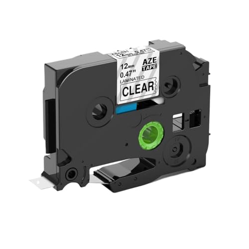 ZJNWTVUH 12mm kompatibel mit Etikettband -231 funktioniert mit Etikettdrucker PTH110 PTD600 P710BT PTD200 und ähnlichen Modellen(Black on Clear) von ZJNWTVUH