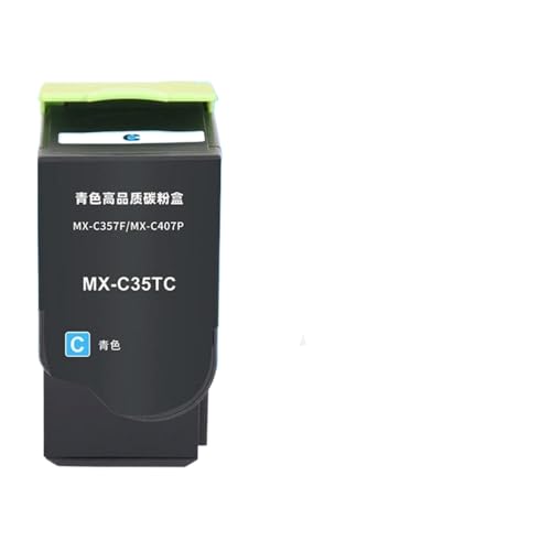 ZJNWTVUH 1pcs Toner-Patrone MX-C35TB MX-C35TC MX-C35TM MX-C35TY-Verwendung Kompatibel mit MX-C357F MX-C407P-Drucker(MX-35T C) von ZJNWTVUH