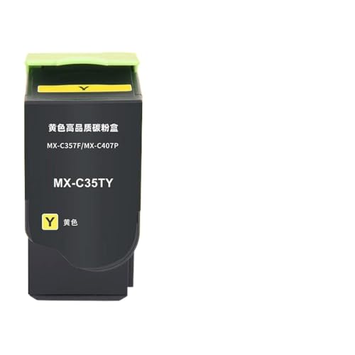 ZJNWTVUH 1pcs Toner-Patrone MX-C35TB MX-C35TC MX-C35TM MX-C35TY-Verwendung Kompatibel mit MX-C357F MX-C407P-Drucker(MX-35T Y) von ZJNWTVUH