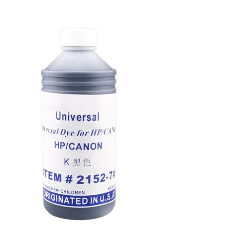 ZJNWTVUH 250 ml Universal-Nachfülltinte, kompatibel mit verschiedenen Tintenstrahldruckern Kompatibel mit den Bürogebrauch, einschließlich der Modelle 7740 8210 7720 7730 8710 8720(Black) von ZJNWTVUH