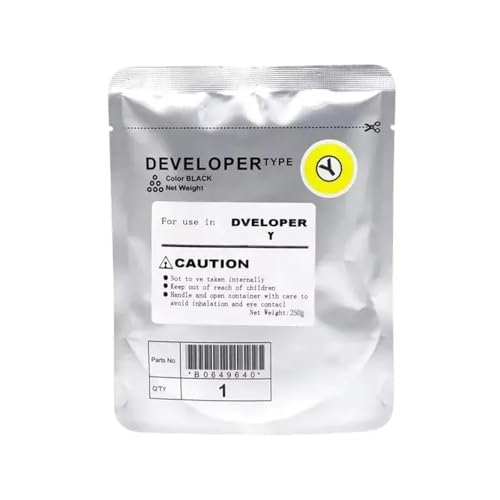 ZJNWTVUH DV321 DV 321 C308 C258 Entwicklerpulver, kompatibel mit C221 C224 C284 C364 C454 C554 C281 CMYK, 250 g(DV321-Yellow) von ZJNWTVUH