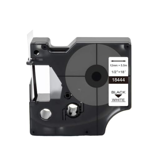 ZJNWTVUH Kompatibel mit 6000 4200 5200 Etikett Schwarz auf weißem Klebeband 12mm Etikett 18444 ZJNWTVUH Kompatibel mit 6000 4200 5200 Etikett Schwarz auf weißem Klebeband 12mm Etikett 18444 von ZJNWTVUH