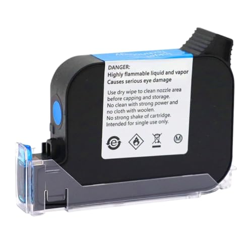 ZJNWTVUH Kompatibel mit Handheldinten -Tintenstrahldrucker -Druckhöhe 42L Universal Quick Trockning Ink Patrone 12,7 mm 2588(Blue) von ZJNWTVUH