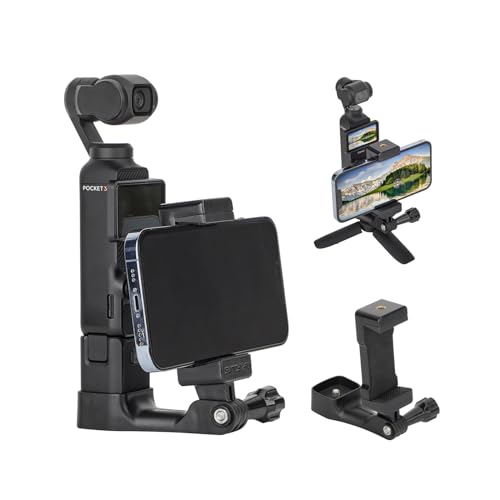 ZJRXM Handyhalterung für DJI Osmo Pocket 3 Zubehör, Front Smartphone Mount Clip Halterung für DJI Osmo Pocket 3 Kreativ Combo von ZJRXM