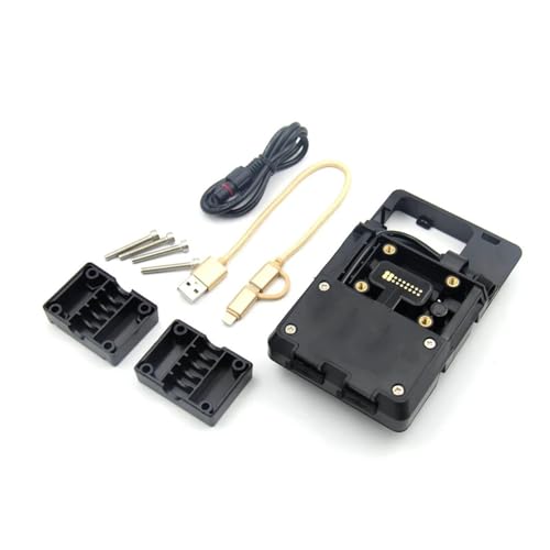 ZJYZYQ Navigationshalterung Für F900R Für F900XR 12mm Lenker Handy-Navigation Halterung USB Telefon Lade Handy GPS Navigation Platte(USB Phone Clip) von ZJYZYQ