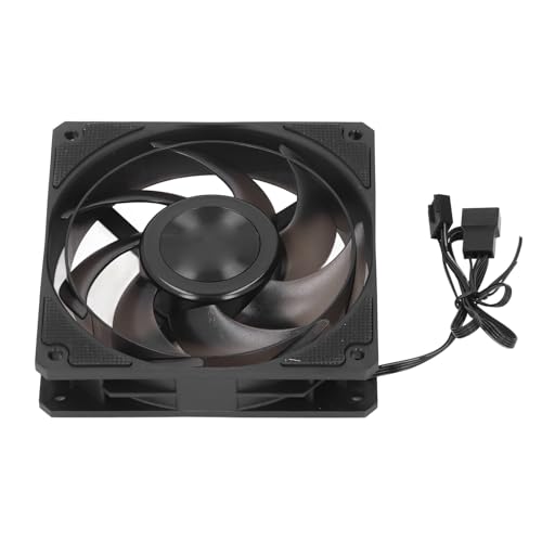 120 -mm -Computerkoffer Lüfter Hochleistungskühlung Lüfter PC Hülle Dynamische Steuerung Stabiler Luftdruck Schwarz Schwarz von ZJchao