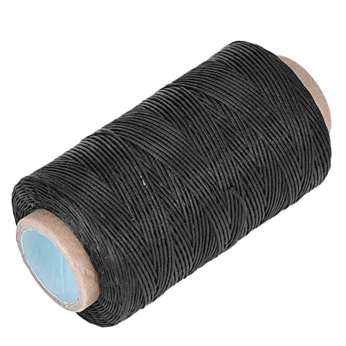 250 Meter 150D Leder Handwerk Flach Nähgarn Hand Nähend Gewachster Faden für Kuh Handarbeit Leder mit Komfortablem Touch-Gefühl, Tragbar und Hochwertig (BLACK) von ZJchao