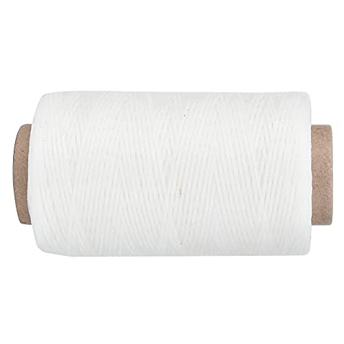 250 Meter 150D Leder Handwerk Flach Nähgarn Hand Nähend Gewachster Faden für Kuh Handarbeit Leder mit Komfortablem Touch-Gefühl, Tragbar und Hochwertig (WHITE) von ZJchao