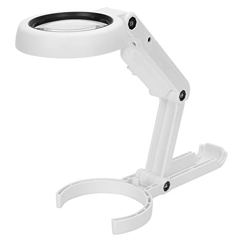 5x 11x Lupe, USB 8 LED-Leuchten Handstand Stand Desktop Beleuchtete Lupe zum Lesen Reparaturen (ohne Batterie) von ZJchao