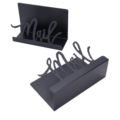 Metall -Mail -Halter, Schreibtisch Organizer für Buchstabenumschläge, Stilvoller Arbeitsplattenorganisator mit Anti -Slip -Basis, Moderner Eisenposthalter von ZJchao