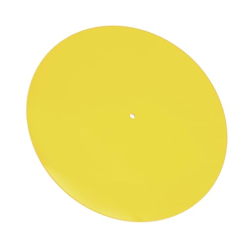 Plattentable Matte, Acryl -Slipmat für Plattentable -Platten Platten Slipmat Acryl Player Slip Matten Plattenmatte für 12 Zoll Player (Yellow) von ZJchao