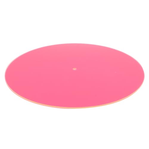 Plattentable Matte, Acryl -Slipmat für Plattentable -Platten Platten Slipmat Acryl Player Slip Matten Plattenmatte für 12 Zoll Player (transparentes Rosa) von ZJchao