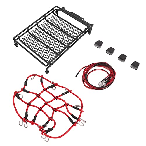 RC-Dachregalgepäck mit Detaillierter Simulation, LED-Leuchten für 1/10 1/12 1/14 Universeller RC-Auto Verbesserung der Simulationseffekt, Leicht zu Installieren, Langlebig, von ZJchao