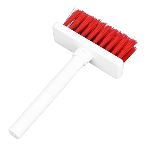 Tastaturbürste, Tastaturbürstenreiniger Kit Doppelkopf 5 in 1 Multifunktion 3 Zeilen Tastatur Duster mit Separatem Struktur für Kopfhörer, Mobiltelefone, Computer, Tablets (Weiß Rot) von ZJchao