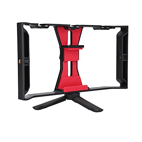 Telefonstabilisator, Handheld -Stabilisator Telefon Estabilizador de Celular Phone Kamera Grip Dual Hanlde Handheld -Telefon Einstellbarer Stabilisator mit Stativ für von ZJchao