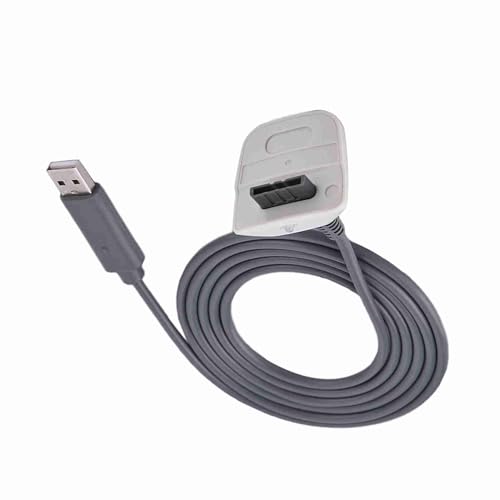 ZJchao 360 Wireless Controller Ladekabel Schnelles Lade -USB -Kabel Reines Kupfermaterial 1,5 M Länge für 360 Game Controller Schwarz oder Weiß (WHITE) von ZJchao