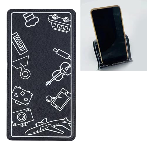 Flugzeug-Telefonhalter, Flexibler, Faltbarer, Tragbarer Tablet- und Handyständer, Reise-Telefonhalter, Flugzeug-Telefonhalter mit Faltbarem Handyständer für Unterwegs (BLACK) von ZJchao