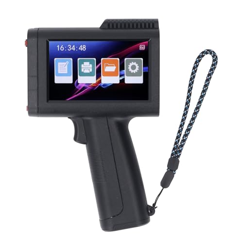 ZJchao Handheld Inkjet -Druckerpistole Kleiner Tragbarer 4,3 -Zoll -Touchscreen ohne Patrone 12,7 Mm (EU-Stecker 100-240V) von ZJchao