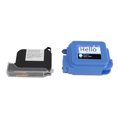 ZJchao Handheld -Tintenstrahldrucker, Taschen -Tinten -Tintenstrahldrucker Einstellbarer Druckhöhe 0,1 Bis 0,5 Zoll Touchscreme Handheld Tintenstrafer Codierer Handheld -Drucker mit von ZJchao