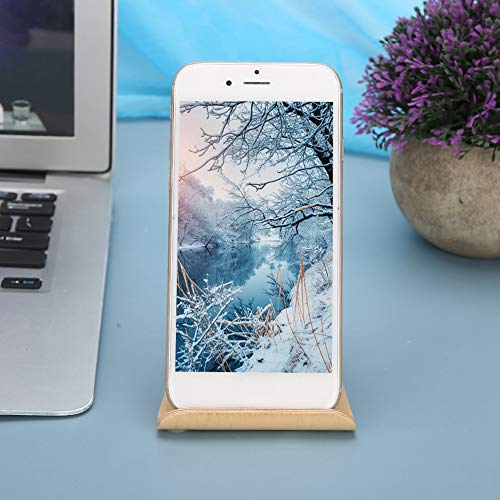 ZJchao Holz Telefonständer, Schreibtisch Telefonständer Walnuss -Handyständer für Schreibtisch mit Einfachem Design für Tablet -PC (Licht) von ZJchao