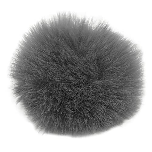 ZJchao Künstliches Fell -Lappel -Mikrofon Windmuff, Lavalier Mikrofone Windschutzscheibe Künstliche Pelz Lavalier Mikrofon Windschutz Lappel Windmuffclip auf Pelziger Muff (Grey) von ZJchao