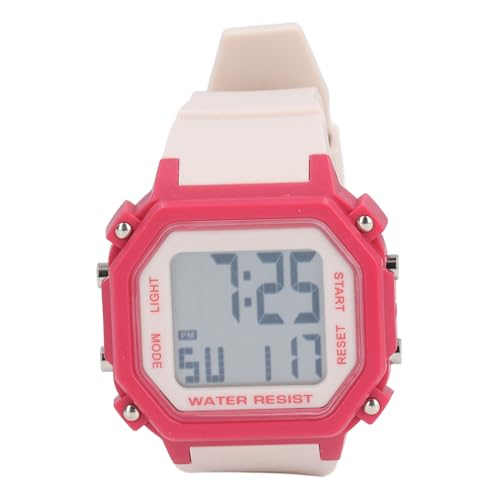 ZJchao Unisex-Digitaluhr1, LED-Leucht-Stoppuhr, Chronograph, Alarm, stoß- und Sturzfest, 50 M Wasserdicht, 12/24-Stunden-Sportuhr, für den Außenbereich, mit Vielseitiger (PINK) von ZJchao