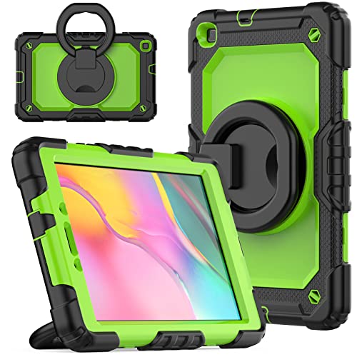 Hülle für Samsung Galaxy Tab S8/S7 11 Zoll 2022/2020, Stoßfeste Robust Panzerhülle mit Stifthalter, 360 Drehbar Stände/Einstellbar Schultergurt, Schutzhülle für Samsung Tab S8/Tab S7, Gelbgrün Hülle für Samsung Galaxy Tab S8/S7 11 Zoll 2022/2020, Stoßfeste Robust Panzerhülle mit Stifthalter, 360 Drehbar Stände/Einstellbar Schultergurt, Schutzhülle für Samsung Tab S8/Tab S7, Gelbgrün von ZKAIAI