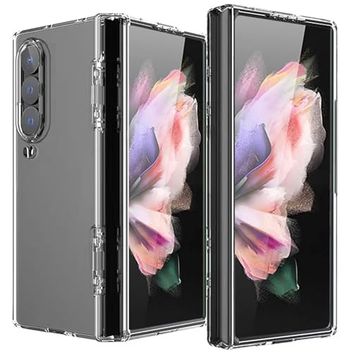 ZKGCG Kompatibel mit Samsung Galaxy Z Fold 3-5G Smartphone Hülle[Transparent] Handyhülle Ultra Dünne Schutzhülle Stoßfeste Protection Case+HD Displayschutzfolie für Samsung Galaxy Z Fold 3-2021 von ZKGCG