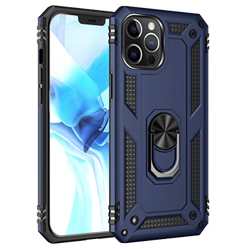 ZKGCG Kompatibel mit iPhone 12Pro Max Smartphone Hülle[Blau] Militär-Stoßfeste Handyhülle Ständer Schutzhülle Bumper Protection Case+HD Displayschutzfolie iPhone 12Pro Max-2020 von ZKGCG