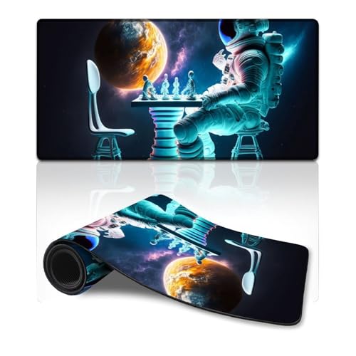 Gaming-Mauspad Chess Universe, extragroßes Mauspad (30 x 60 x 0,3 cm), Mäusepad für Computer, Arbeit, Gaming, Geschenke für Frauen von ZKYUBEK