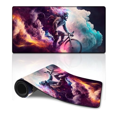 Großes Gaming-Mauspad, buntes Fahrrad, waschbares Mauspad (30 x 60 x 0,3 cm), Tastaturpad für Computer, Arbeit, Gaming, Geschenke für Frauen von ZKYUBEK