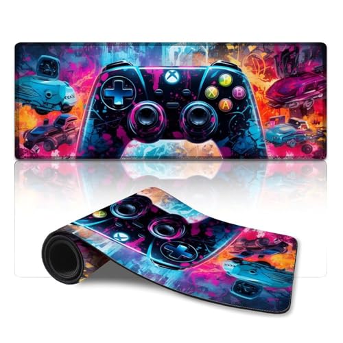 ZKYUBEK Computer-Mauspad, Sternennacht-Gamepad, extra großes Mauspad (30 x 80 x 0,3 cm), Schreibtischunterlage mit Rutschfester Unterseite, genähte Kanten von ZKYUBEK