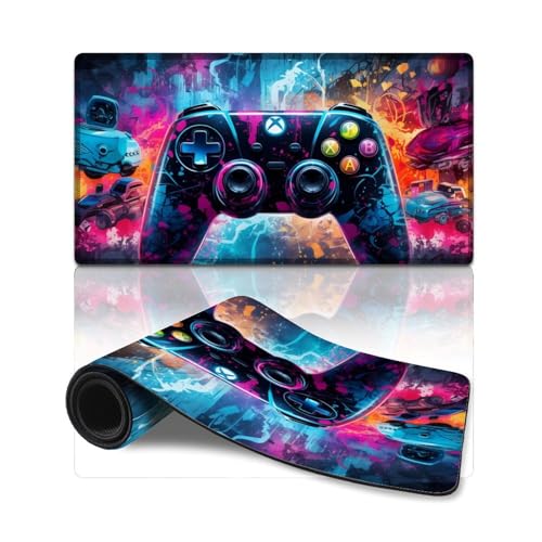ZKYUBEK Computer-Mauspad, Sternennacht-Gamepad, wasserdichtes Mauspad (40 x 75 x 0,3 cm), Schreibtischunterlage für Büro und Gaming, rutschfeste Gummiunterseite von ZKYUBEK