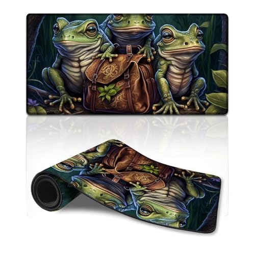 ZKYUBEK Gaming-Mauspad Jungle Frog Erweitertes Mauspad (30 x 60 x 0,3 cm) Tastaturpad für Desktop, Computerzubehör, von ZKYUBEK