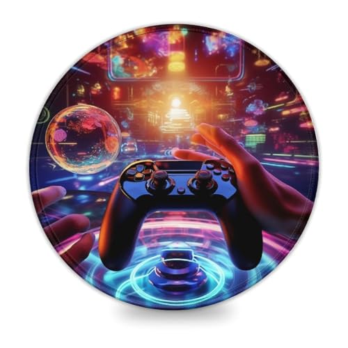 ZKYUBEK Mauspad, buntes Gamepad, Mini-Mauspads, 20 x 20 cm, Schreibtischunterlage, rutschfeste Gummiunterseite, weich und langlebig, für Büro, Computer von ZKYUBEK