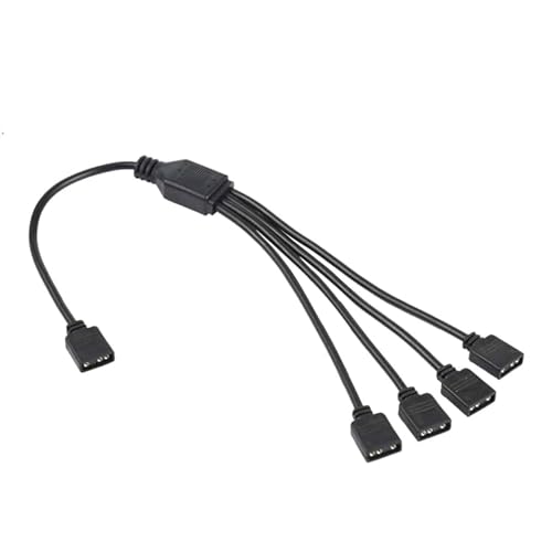 3 Pin 5V 1 bis 4 Motherboard Aura RGB PC Kühlverlängerungskabel für Für ASUS (Schwarz) von ZLALISA