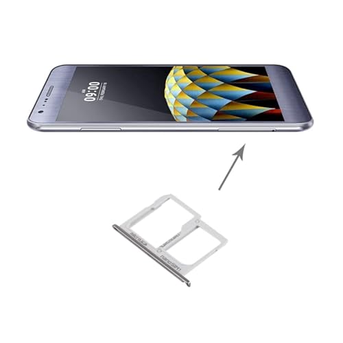 ZLALISA SIM -Kartenschale + Micro SD/SIM -Kartenschale für LG X CAM / K580 (Silber) von ZLALISA